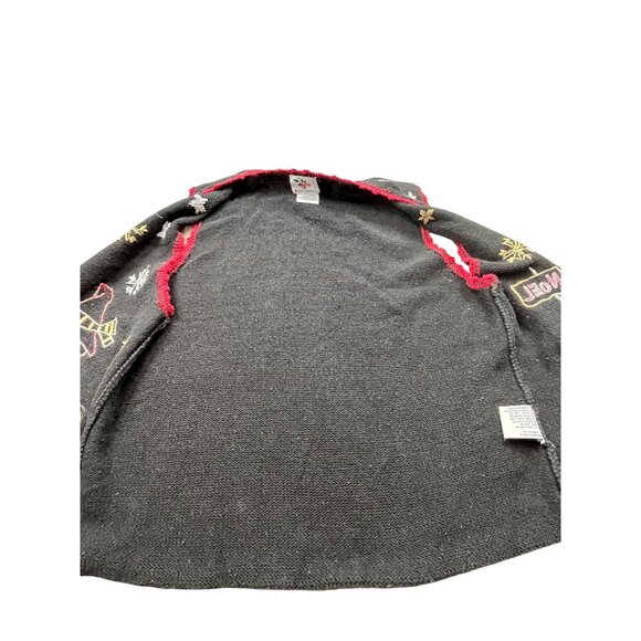 Nutcracker Holiday Snowman Festive Vest Womens Small Red Black Ugly Christmas - Picture 6 of 10